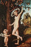 Lucas  Cranach Cupid Complaining to Venus oil painting artist